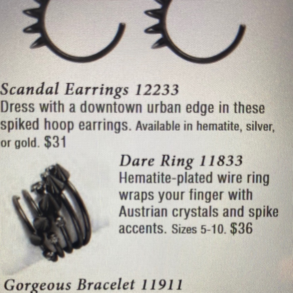 Park Lane DARE hematite ring size 4 - Picture 5 of 5